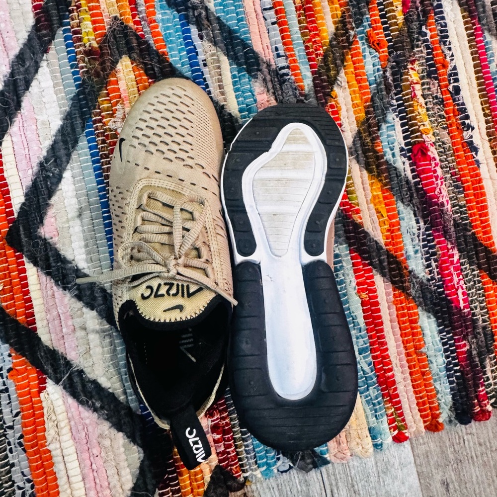 Nike Air Max 270 Beige and Black Sneakers - Picture 3 of 4